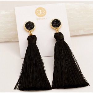 Gorjana Astoria Druzy Tassel Drop Earrings